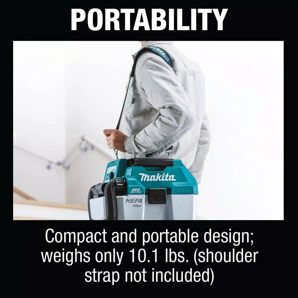 Budget 🎉 Makita 18-Volt 5.0 Ah LXT Lithium-Ion Brushless Cordless 2 Gal. HEPA Filter Portable Wet/Dry Dust Extractor/Vacuum Kit 🔔 11 Budget 🎉 Makita 18-Volt 5.0 Ah LXT Lithium-Ion Brushless Cordless 2 Gal. HEPA Filter Portable Wet/Dry Dust Extractor/Vacuum Kit 🔔 - Image 9