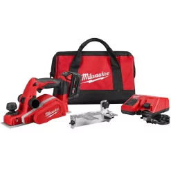 Outlet โ Milwaukee M18 18-Volt Lithium-Ion 3-1/4 In. Cordless Planer Kit With One 3.0 Ah Batteries, Charger, Tool Bag ๐ฏ