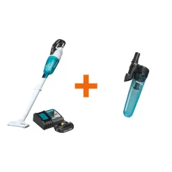 New 😉 Makita 18-Volt LXT Lithium-Ion Compact Brushless Cordless Vacuum Kit, 2.0Ah With Black Cyclonic Vacuum Attachment With Lock 😀