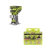 Promo 🌟 RYOBI 18-Volt ONE+ Cordless Fixed Base Trim Router With Decorative Router Bit Set (4-Piece) ✔️