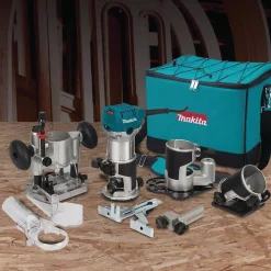 Outlet 👍 Makita 6.5 Amp 1-1/4 HP Corded Variable Speed Compact Router With 3 Bases (Plunge, Tilt, And Offset Base) 😍 -Woodworking-tools Shop unnamed file 1377