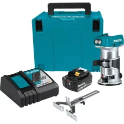 Cheapest 😉 Makita 18-Volt LXT Lithium-Ion Brushless Cordless Compact Router Fixed Base Starter Kit (5.0 Ah) 😍