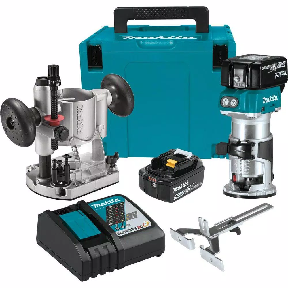 New ✨ Makita 5.0 Ah 18-Volt LXT Lithium-Ion Brushless Cordless Compact Router Kit 🤩 3 New ✨ Makita 5.0 Ah 18-Volt LXT Lithium-Ion Brushless Cordless Compact Router Kit 🤩