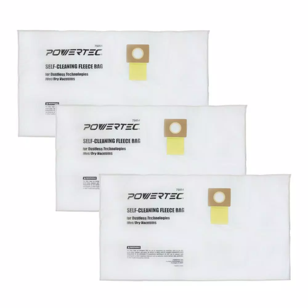 Best deal 😉 POWERTEC Self-Cleaning Fleece Bag Replacement For Dustless Technologies Wet Dry Vacuums (3-Pack) ✨ 3 Best deal 😉 POWERTEC Self-Cleaning Fleece Bag Replacement For Dustless Technologies Wet Dry Vacuums (3-Pack) ✨