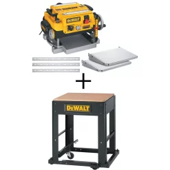 Cheapest 😍 DEWALT 15 Amp 13 In. Heavy-Duty 2-Speed Thickness Planer With Knives And Tables And Planer Stand ✔️