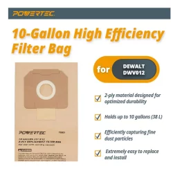 Cheapest ⭐ POWERTEC 10 Gal. High Efficiency Filter Bags For DeWalt DWV012 Dust Extractors (5-Pack) 💯 -Woodworking-tools Shop unnamed file 1818