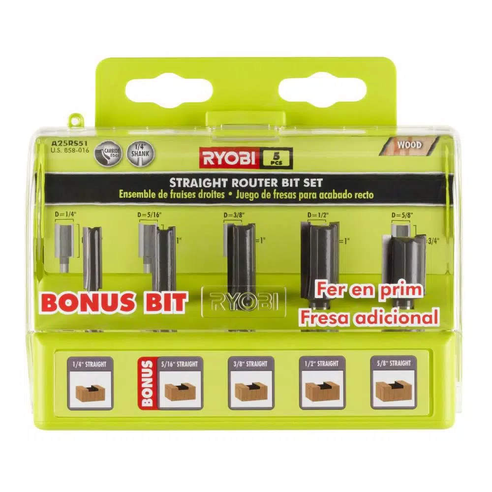 New ๐ฅฐ RYOBI 18-Volt ONE+ Cordless Fixed Base Trim Router (Tool Only) With Straight Router Bit Set (5-Piece) ๐ 8 New ๐ฅฐ RYOBI 18-Volt ONE+ Cordless Fixed Base Trim Router (Tool Only) With Straight Router Bit Set (5-Piece) ๐ - Image 6