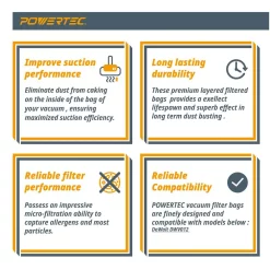 Buy 🥰 POWERTEC Fleece Bag For DeWalt DWV012 Dust Extractors (5-Pack) ⭐ -Woodworking-tools Shop unnamed file 190
