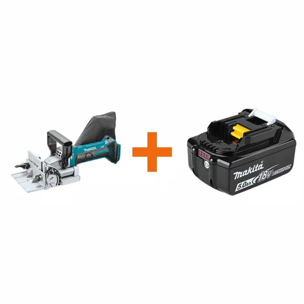 Discount ๐ Makita 18-Volt LXT Lithium-Ion 0.75 In. Cordless Plate Joiner (Tool-Only) With Bonus 18-Volt LXT Lithium-Ion Battery Pack 5.0Ah ๐งจ 3 Discount ๐ Makita 18-Volt LXT Lithium-Ion 0.75 In. Cordless Plate Joiner (Tool-Only) With Bonus 18-Volt LXT Lithium-Ion Battery Pack 5.0Ah ๐งจ