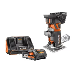 Top 10 ๐ RIDGID 18-Volt OCTANE Cordless Brushless Compact Fixed Base Router With 18-Volt Lithium-Ion 2.0 Ah Battery Pack And Charger Kit ๐