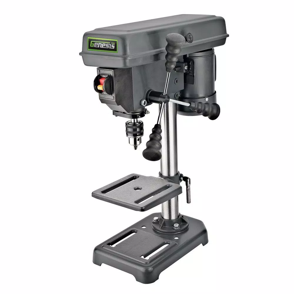 Wholesale π Genesis 2.6 Amp 8 In. 5-Speed Drill Press With 1/2 In. Chuck, Adjustable Depth Stop, Tilt Table And Chuck Key π 2 Wholesale π Genesis 2.6 Amp 8 In. 5-Speed Drill Press With 1/2 In. Chuck, Adjustable Depth Stop, Tilt Table And Chuck Key π