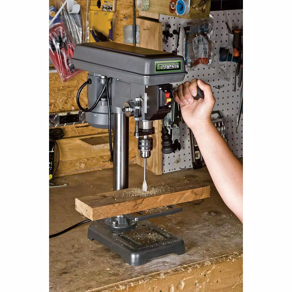 Wholesale π Genesis 2.6 Amp 8 In. 5-Speed Drill Press With 1/2 In. Chuck, Adjustable Depth Stop, Tilt Table And Chuck Key π 3 Wholesale π Genesis 2.6 Amp 8 In. 5-Speed Drill Press With 1/2 In. Chuck, Adjustable Depth Stop, Tilt Table And Chuck Key π - Image 2