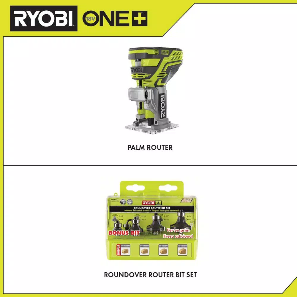 Buy ✨ RYOBI 18-Volt ONE+ Cordless Fixed Base Trim Router With Roundover Router Bit Set (4-Piece) 🤩 4 Buy ✨ RYOBI 18-Volt ONE+ Cordless Fixed Base Trim Router With Roundover Router Bit Set (4-Piece) 🤩 - Image 2