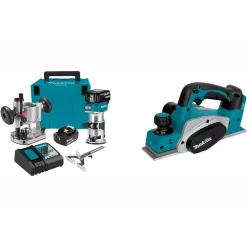 Cheapest 🧨 Makita 18-Volt LXT Brushless Cordless Compact Router Kit/Bonus 18-Volt LXT Cordless 3-1/4 In. Cordless Planer (Tool-Only) ✔️