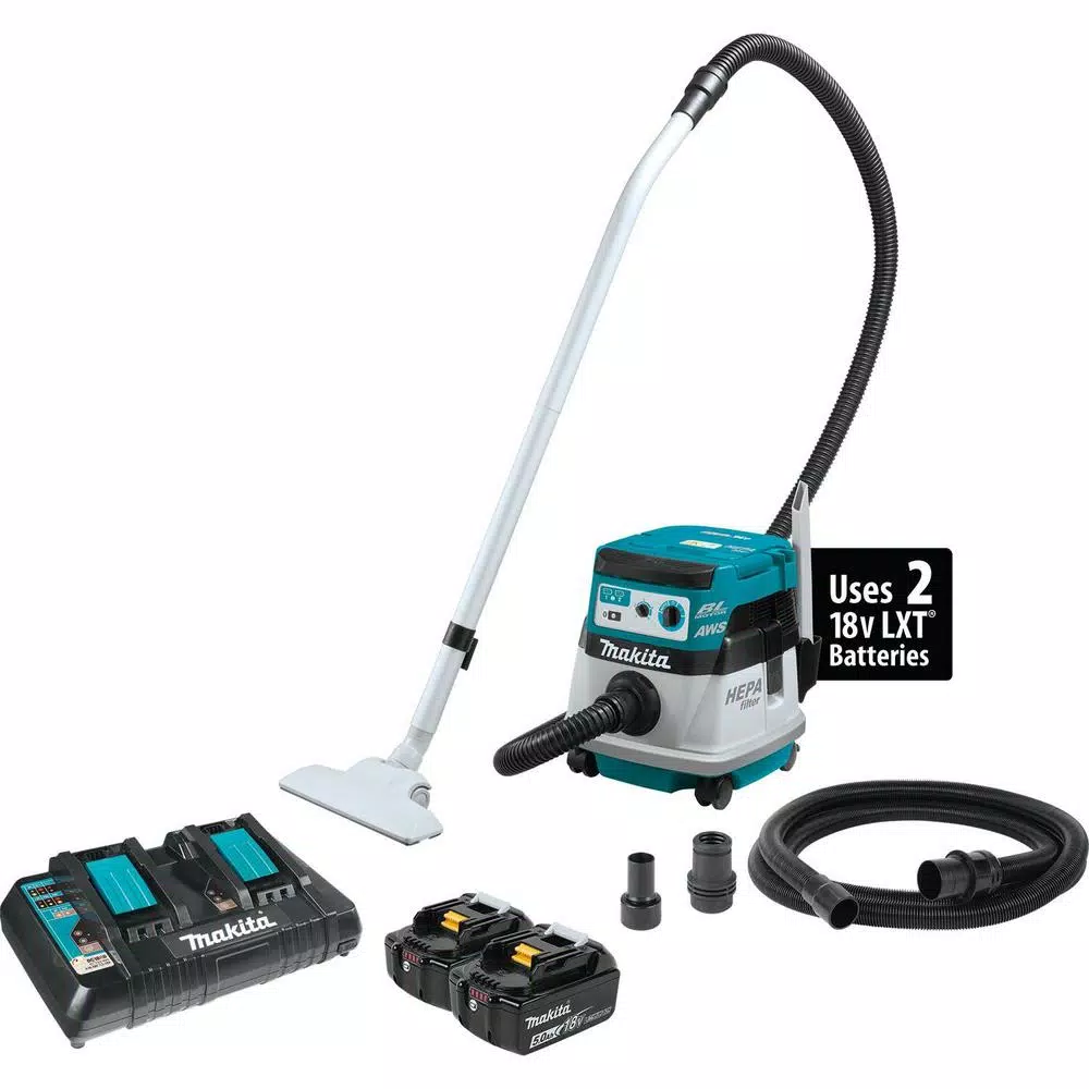 Flash Sale 🎉 Makita 18-Volt X2 LXT 36-Volt Brushless Cordless 2.1 Gal. HEPA Filter Dry Dust Extractor/Vacuum Kit With AWS 5.0 Ah ⌛ 2 Flash Sale 🎉 Makita 18-Volt X2 LXT 36-Volt Brushless Cordless 2.1 Gal. HEPA Filter Dry Dust Extractor/Vacuum Kit With AWS 5.0 Ah ⌛