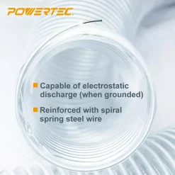Brand new ✨ POWERTEC 4 In. X 10 Ft. Flexible PVC Dust Collection Hose With 2 Key Hose Clamps, Clear Color ✨ 14 Brand new ✨ POWERTEC 4 In. X 10 Ft. Flexible PVC Dust Collection Hose With 2 Key Hose Clamps, Clear Color ✨ -Woodworking-tools Shop unnamed file 2455
