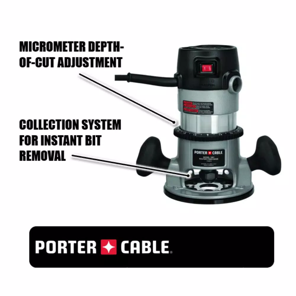 Budget ๐ฅ Porter-Cable 11 Amp Corded 1-3/4 Horsepower Fixed Base Router Kit โจ 4 Budget ๐ฅ Porter-Cable 11 Amp Corded 1-3/4 Horsepower Fixed Base Router Kit โจ - Image 2