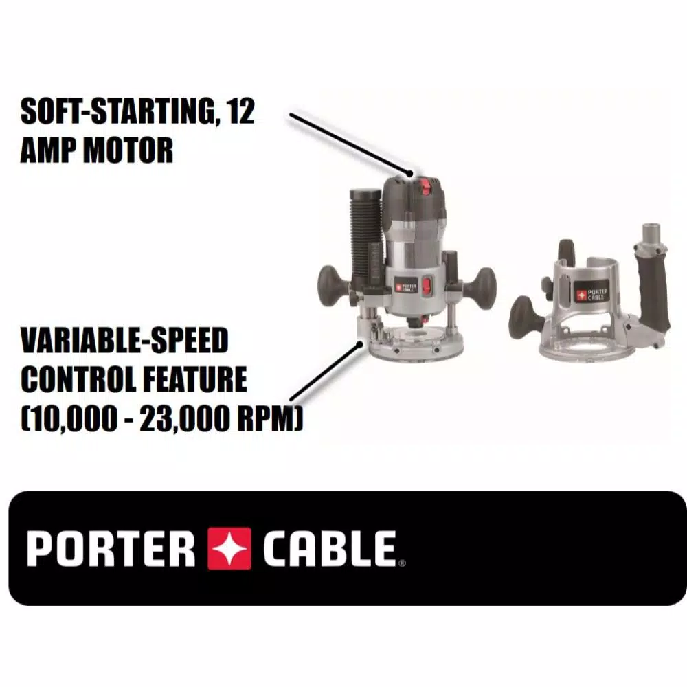 Budget โค๏ธ Porter-Cable 2-1/4 Peak HP, Multi-Base Router Kit With GripVac Attachment ๐ 3 Budget โค๏ธ Porter-Cable 2-1/4 Peak HP, Multi-Base Router Kit With GripVac Attachment ๐ - Image 2