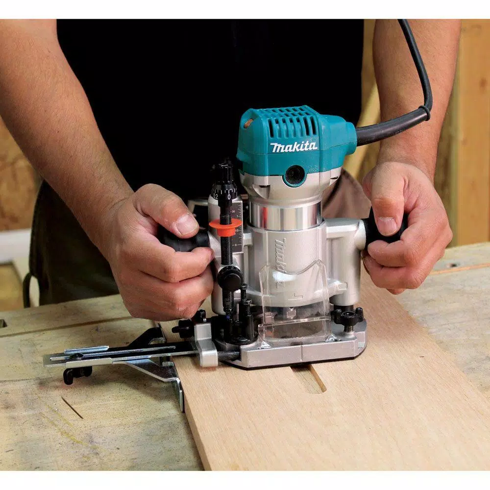 Best Sale 🎁 Makita 6.5 Amp 1-1/4 HP Corded Plunge Base Variable Speed Compact Router Kit With Collet, Base, Straight Guide, (2) 🔧 Wrenches 😀 11 Best Sale 🎁 Makita 6.5 Amp 1-1/4 HP Corded Plunge Base Variable Speed Compact Router Kit With Collet, Base, Straight Guide, (2) 🔧 Wrenches 😀 - Image 9