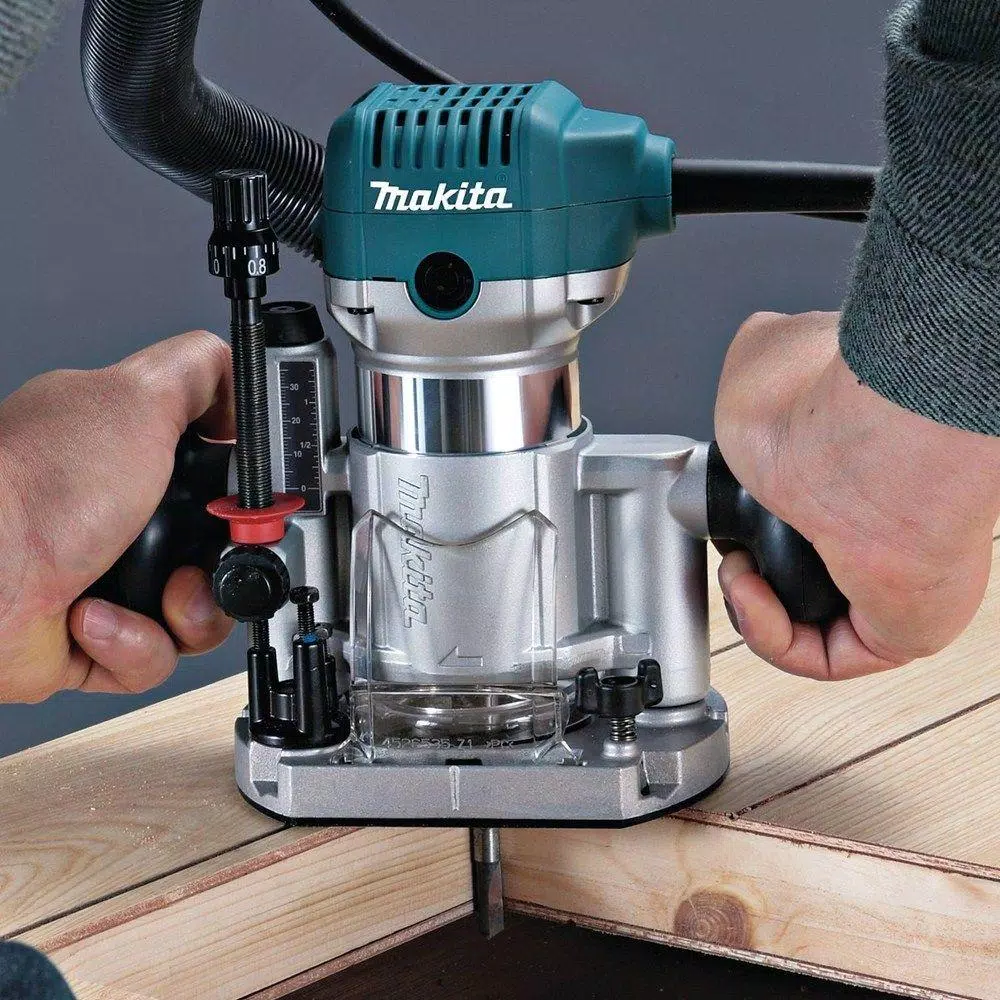 Best Sale 🎁 Makita 6.5 Amp 1-1/4 HP Corded Plunge Base Variable Speed Compact Router Kit With Collet, Base, Straight Guide, (2) 🔧 Wrenches 😀 14 Best Sale 🎁 Makita 6.5 Amp 1-1/4 HP Corded Plunge Base Variable Speed Compact Router Kit With Collet, Base, Straight Guide, (2) 🔧 Wrenches 😀 - Image 12