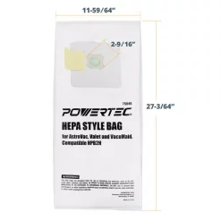 Hot Sale 🔥 POWERTEC HEPA Filtered Vacuum Bag Replacement HPB2H Style Bags Fits AstroVac Valet And VacuMaid Model (3-Pack) 👏 -Woodworking-tools Shop unnamed file 370