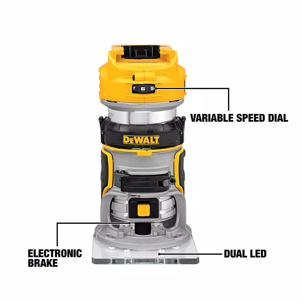 Wholesale ๐ DEWALT 20-Volt MAX XR Cordless Brushless Compact Router With (1) 20-Volt Battery 3.0Ah & Charger โจ 4 Wholesale ๐ DEWALT 20-Volt MAX XR Cordless Brushless Compact Router With (1) 20-Volt Battery 3.0Ah & Charger โจ - Image 2
