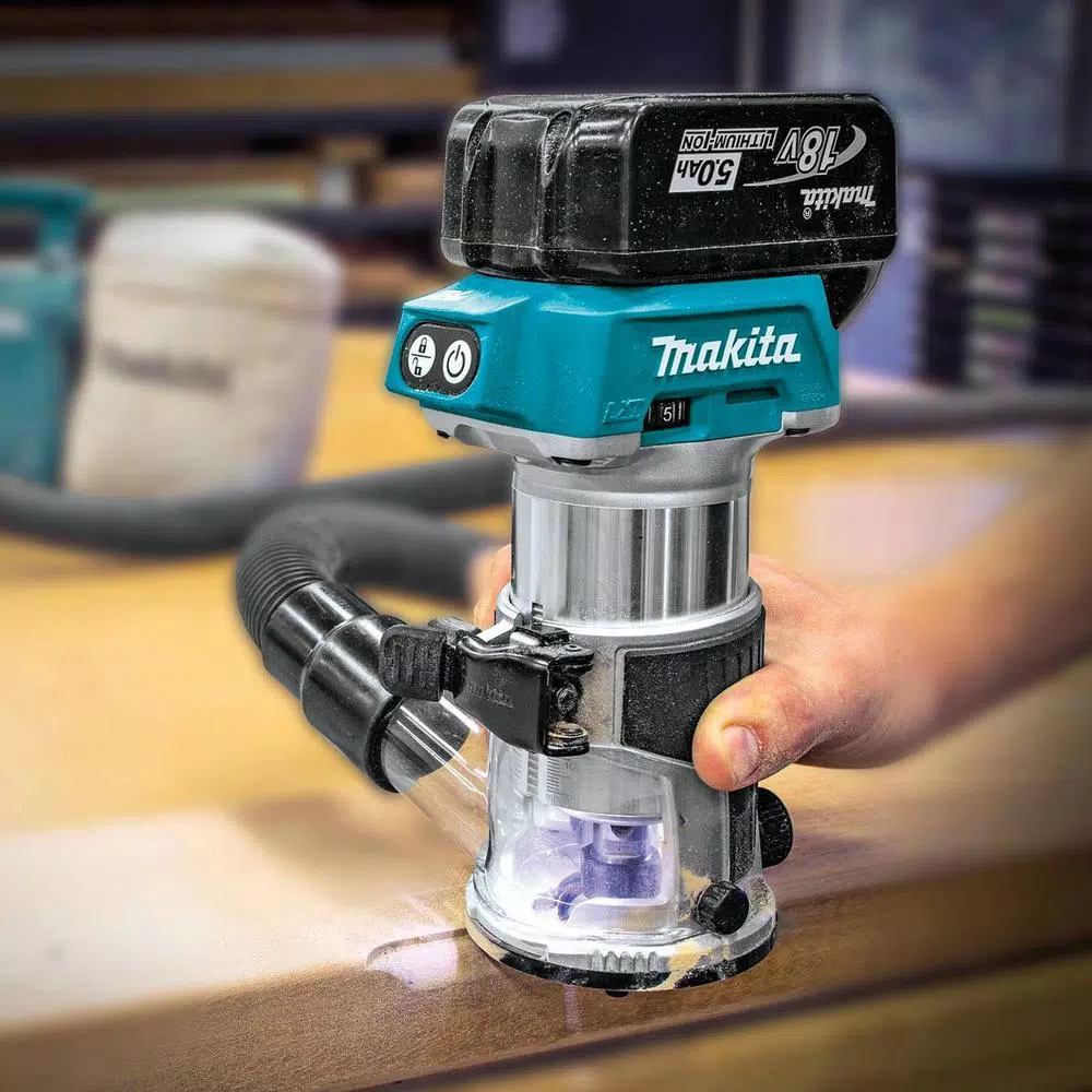 Cheap ๐ Makita 5.0 Ah 18-Volt LXT Lithium-Ion Brushless Cordless Compact Router Kit With Bonus Cordless Jig Saw ๐งจ 15 Cheap ๐ Makita 5.0 Ah 18-Volt LXT Lithium-Ion Brushless Cordless Compact Router Kit With Bonus Cordless Jig Saw ๐งจ - Image 13