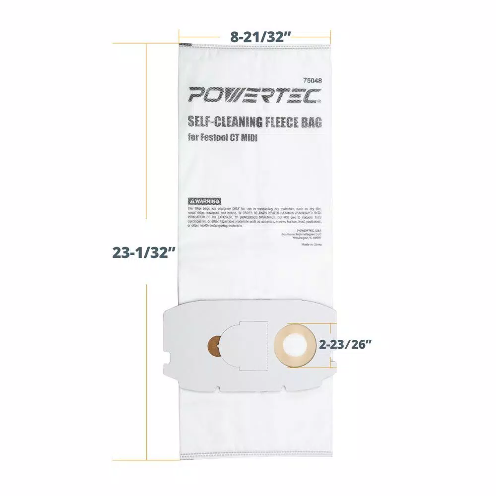 Best deal ๐ POWERTEC Self Cleaning Replacement Filter Bags For Festool CT Midi Flexible Fleece Filter Bag For Festool 498411 (5-Pack) โญ 6 Best deal ๐ POWERTEC Self Cleaning Replacement Filter Bags For Festool CT Midi Flexible Fleece Filter Bag For Festool 498411 (5-Pack) โญ - Image 4