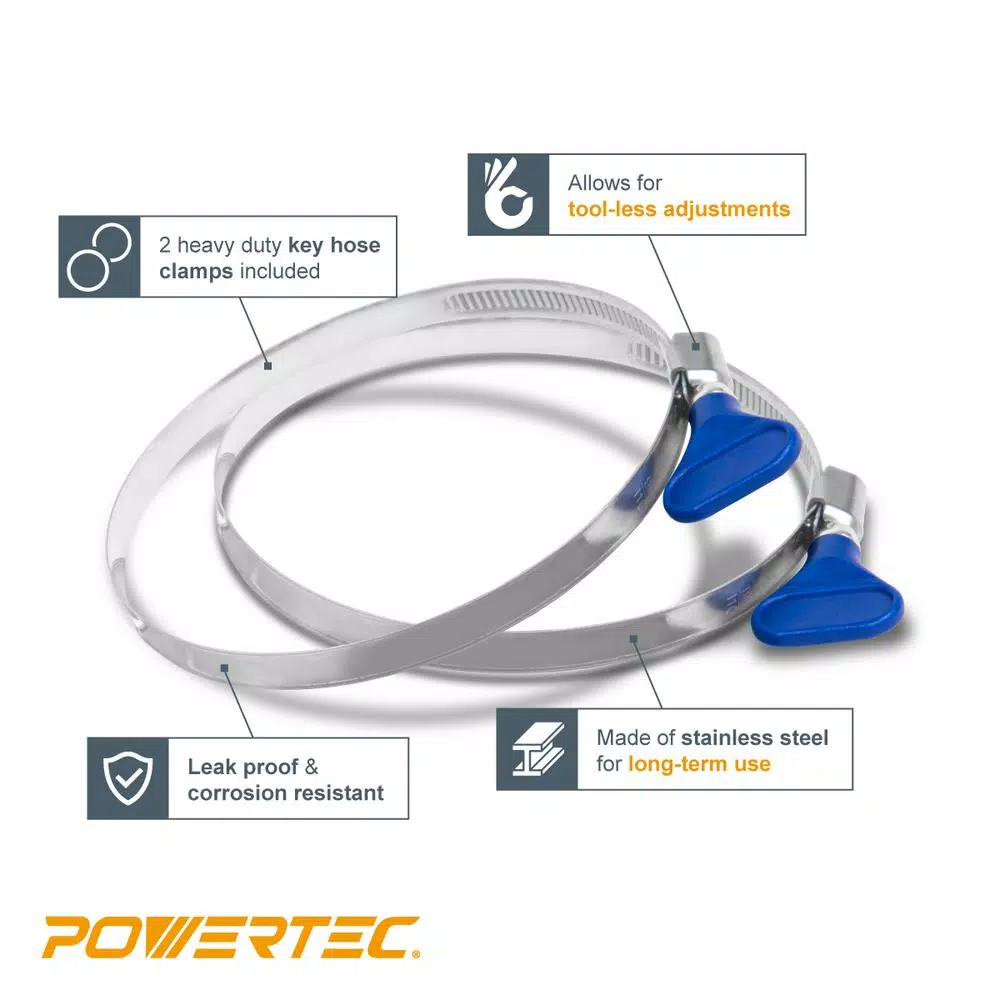 Cheapest ❤️ POWERTEC 4 In. X 50 Ft. Flexible PVC Dust Collection Hose With 2 Key Hose Clamps, Clear Color 🧨 5 Cheapest ❤️ POWERTEC 4 In. X 50 Ft. Flexible PVC Dust Collection Hose With 2 Key Hose Clamps, Clear Color 🧨 - Image 3