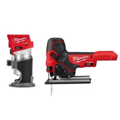 Coupon ✨ Milwaukee M18 FUEL 18-Volt Lithium-Ion Brushless Cordless Compact Router And Barrel Grip Jig Saw Set (Tool-Only) 🔔