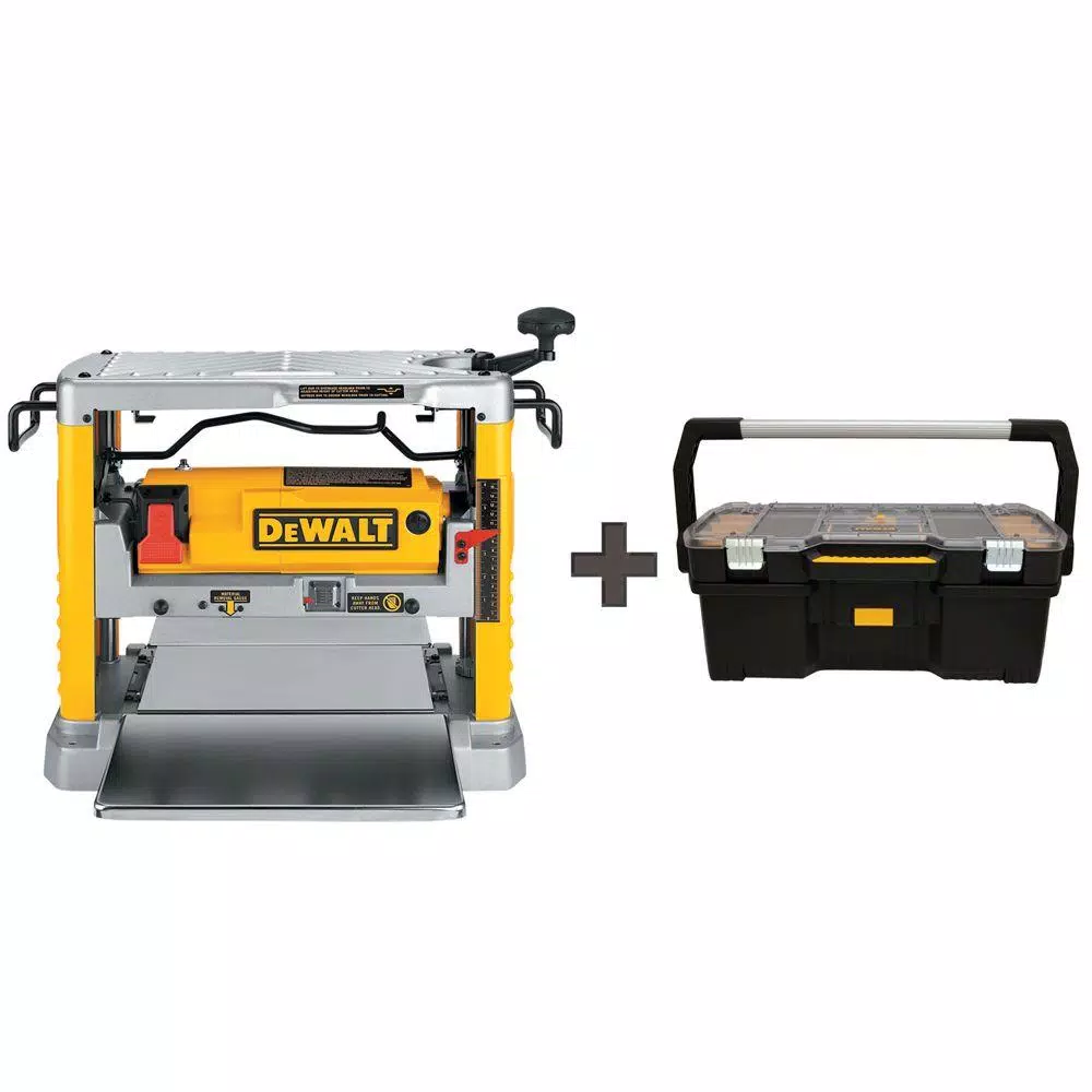 Wholesale ๐ DEWALT 12-1/2 In. Portable Thickness Planer With Three Knife Cutter-Head With 24 In. Tote With Organizer โค๏ธ 3 Wholesale ๐ DEWALT 12-1/2 In. Portable Thickness Planer With Three Knife Cutter-Head With 24 In. Tote With Organizer โค๏ธ