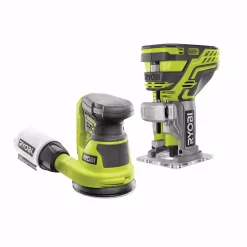 Best Sale ✔️ RYOBI 18-Volt ONE+ Lithium-Ion Cordless Fixed Base Trim Router And 5 In. Random Orbit Sander (Tools Only) 😍